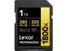 LEXAR 1TB 1800x SDXC UHS-II Card GOLD Series W 205 MB/s R 280 MB/s LSD1800001T-BNNNG 
